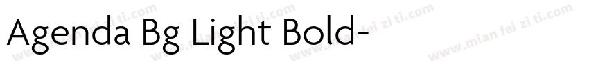 Agenda Bg Light Bold字体转换